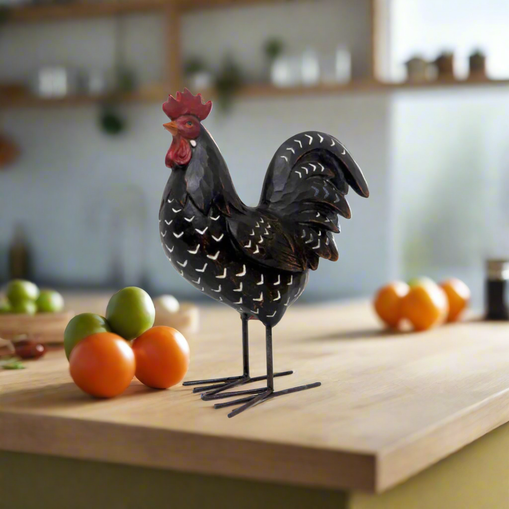 Rooster Daddy Decorative Bird
Experience the beauty of nature with our Rooster Daddy. This 28CM H bird is sure to be a stunning addition to any home. The rooster is perfect for both traditional and more modern spaces. Our Rooster Daddy is a perfect way to bring a bit of the outdoors inside