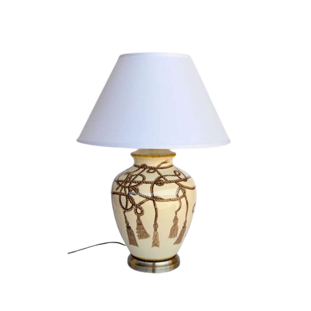 Rope Tassel Lamp with Off White Shade (70x50cm)
Elevate your home decor with this stylish Rope Tassel Lamp featuring an Off White Shade, measuring 70x50cm. The elegant rope tassel detail and soft off-white hue add a modern touch to any room, creating a warm and inviting atmosphere. This lamp is not only functional but also a beautiful piece of art, perfect for illuminating your lounge, bedroom, dining room, or reception area. www.uniqueboys.co.za