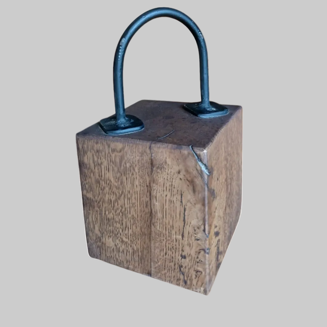 Rustic Charm Meets Functional Elegance
Elevate your home's style with our exquisite solid oak door stoppers, complete with sturdy metal handles. Handcrafted from premium oak wood, these door stoppers exude a natural, rustic charm that seamlessly blends with any interior design. Unique Boys.