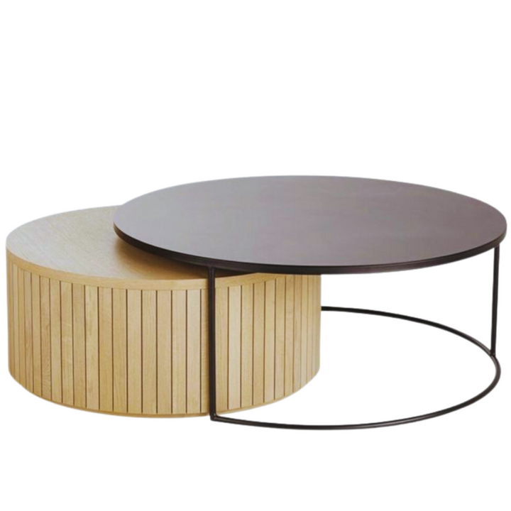 Sagebrook Oak Coffee Table Set: Elevate Your Living Space
Discover the perfect blend of style and functionality with our exquisite nesting round Sagebrook Oak Coffee Table Set. Crafted from solid Oak and sleek metal, this duo combines durability, warmth, and modern sophistication.Unique Boys.