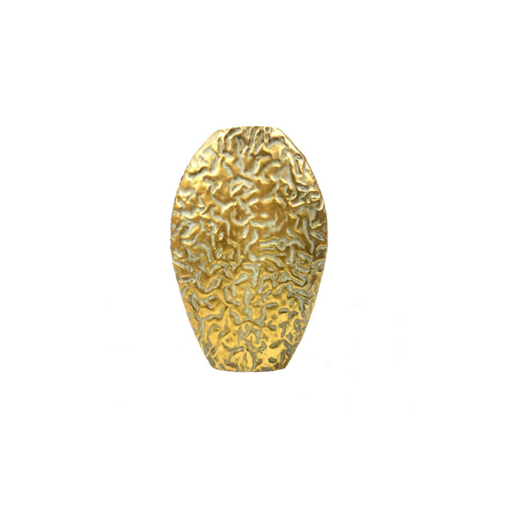 The Sanddance Vase
Add a touch of desert sophistication to your space with The Sanddance Vase. Crafted from metal with an antique gold coating, this vase features a unique texture that evokes the beauty of a sandstorm. Its substantial weight ensures stability, making it perfect for displaying your favorite flowers.