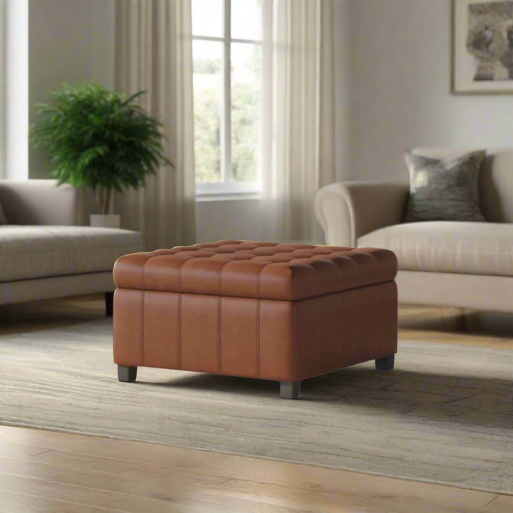 Square Leather_Ottoman_Unique_Boys