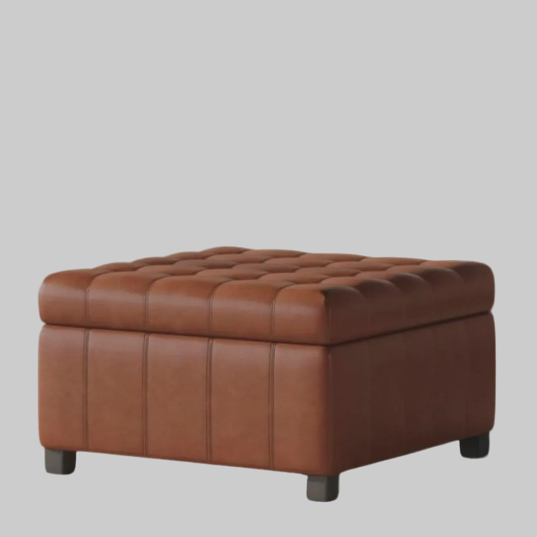 Square Leather_Ottoman_Unique_Boys