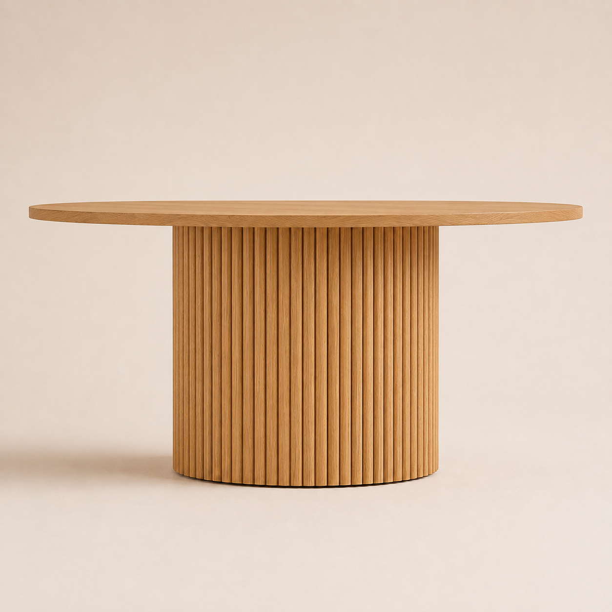 Stratford solid oak round dining table handcrafted by Unique Boys in South Africa