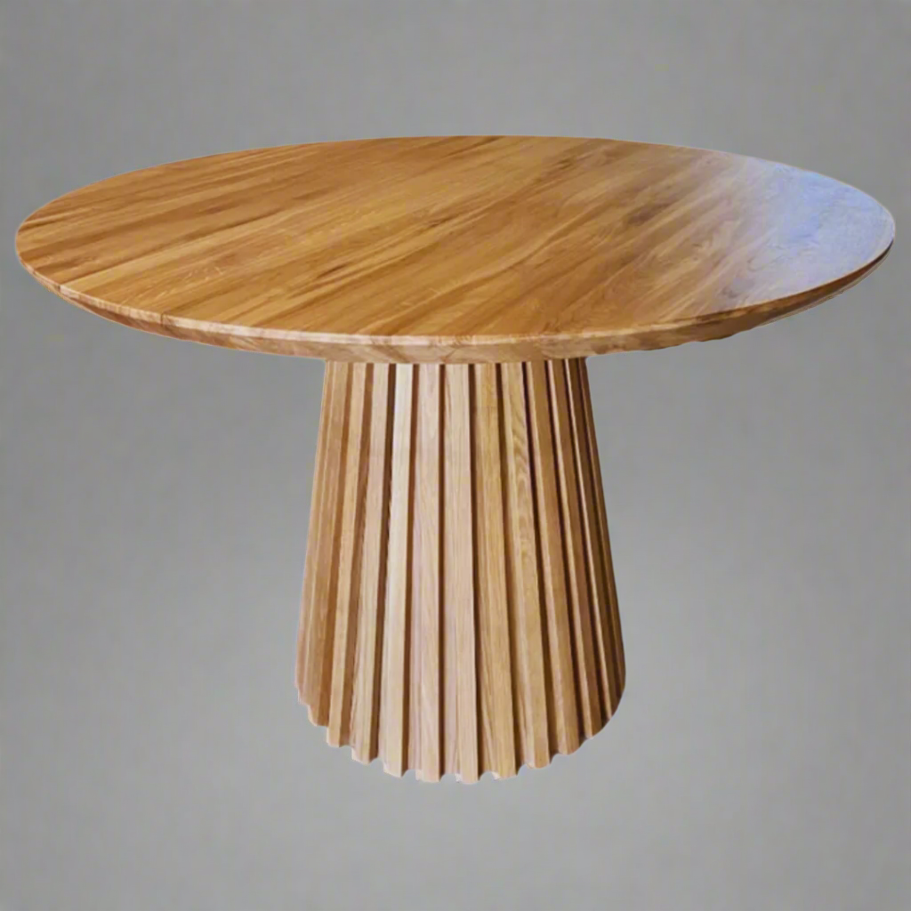 Sussex Oak Slatted Round Dining Table
Elevate your dining experience with our stunning Sussex Oak Slatted Round Dining Table, crafted from high-quality Solid Oak . This elegant and sophisticated table is perfect for creating lasting memories with family and friends.