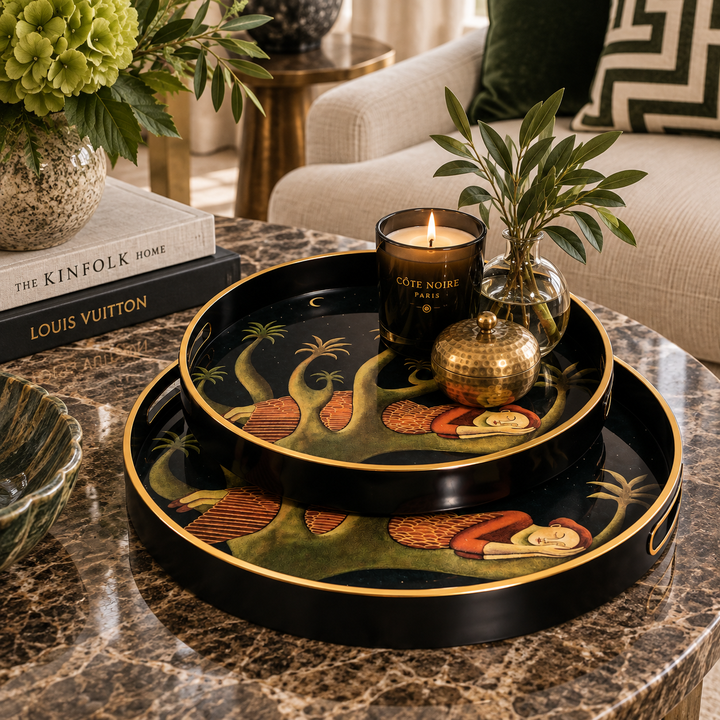 Tray Acrylic Round Dreamer Set of 2