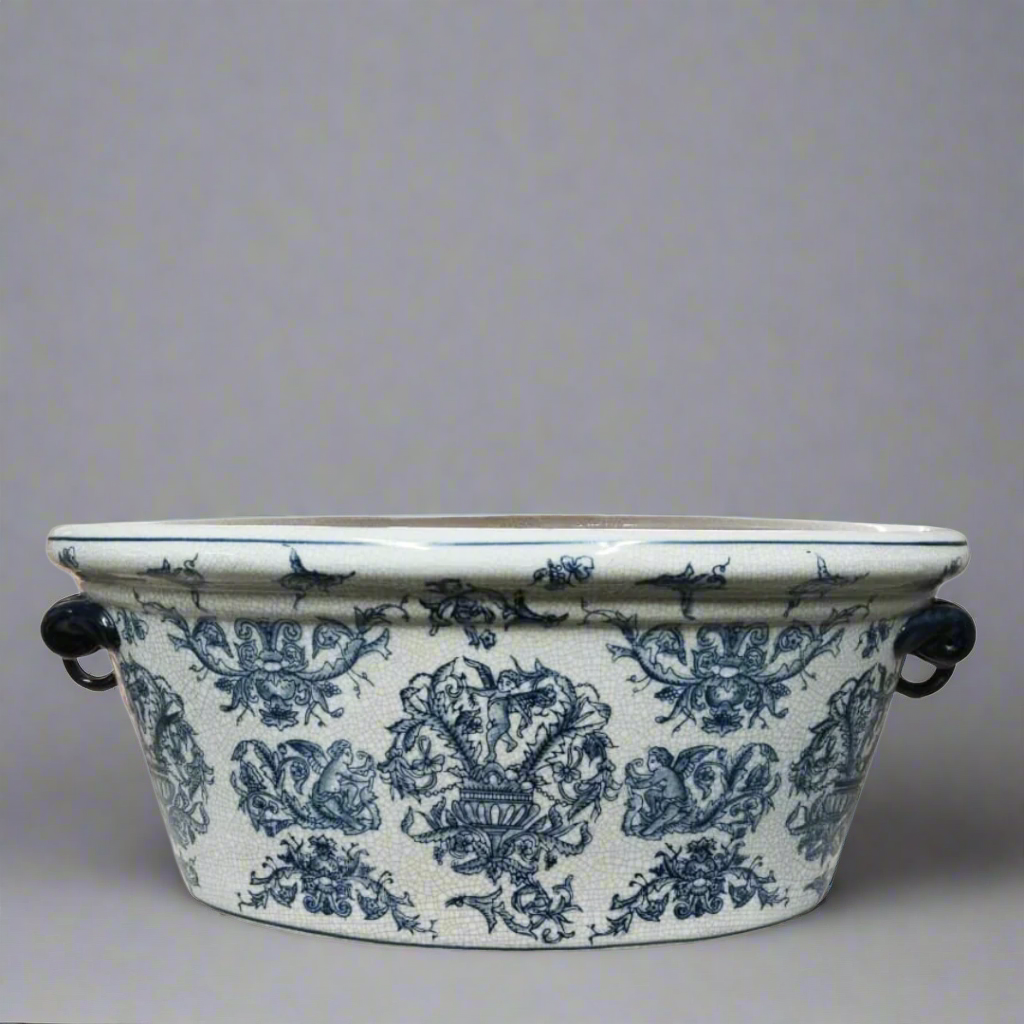 Trevi Fountain Footbath 43cmL
Exquisite Porcelain Footbath with Hand-Painted Floral Design
Elevate your space decor with this stunning Trevi Fountain Footbath 43cml, expertly crafted from porcelain and beautifully hand-painted with a vibrant floral pattern. Unique Boys