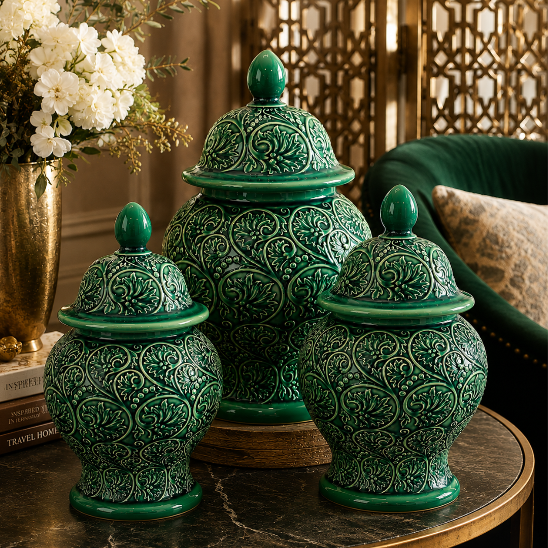Evergreen Ginger Jar