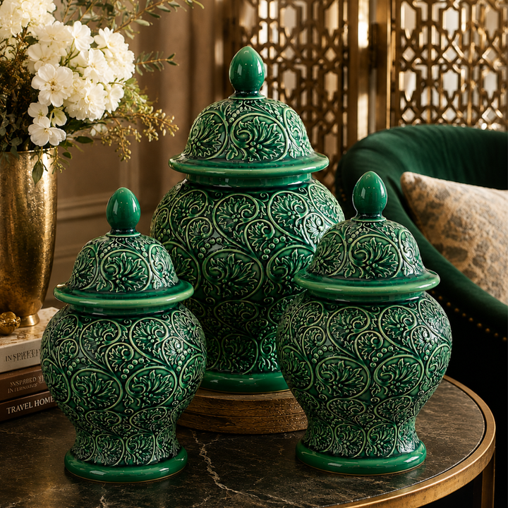 Evergreen Ginger Jar