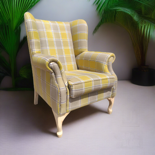 London Wingback Chair Yellow