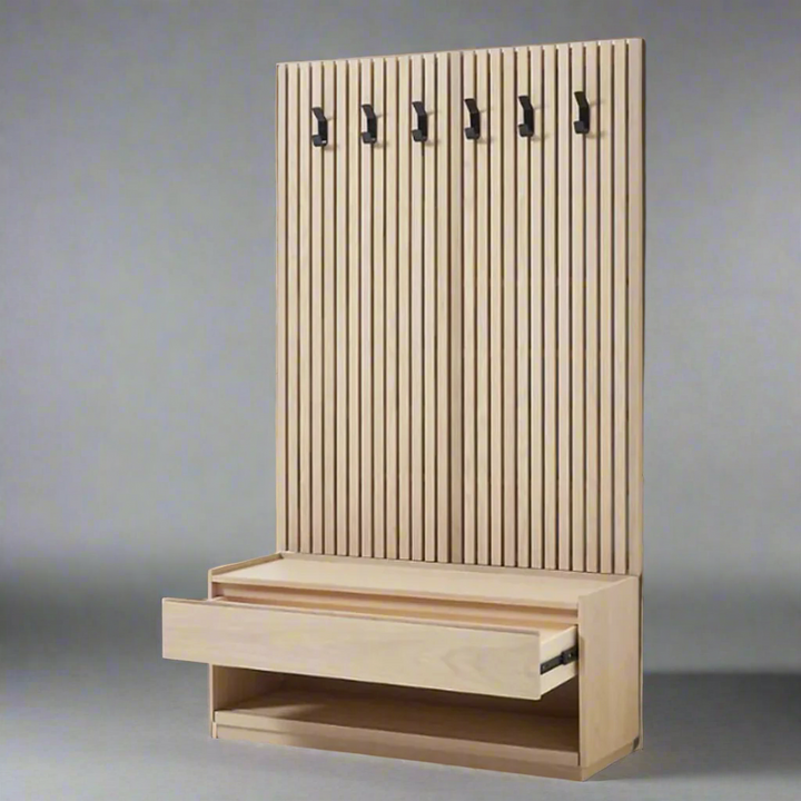 York cloak Oak Slatted wall Unit