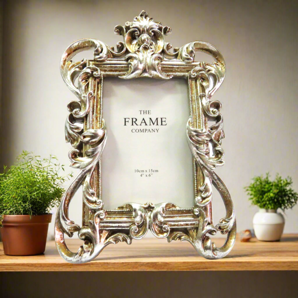 Victora Frame
Elevate your cherished memories with our stunning Victora Frame. Featuring a sophisticated silvery gold color, this beautiful frame is designed to hold 4"x6" photos and add a touch of elegance to any home decor.