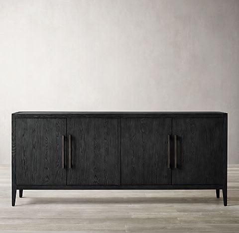 Dark Olive Solid Wood Server