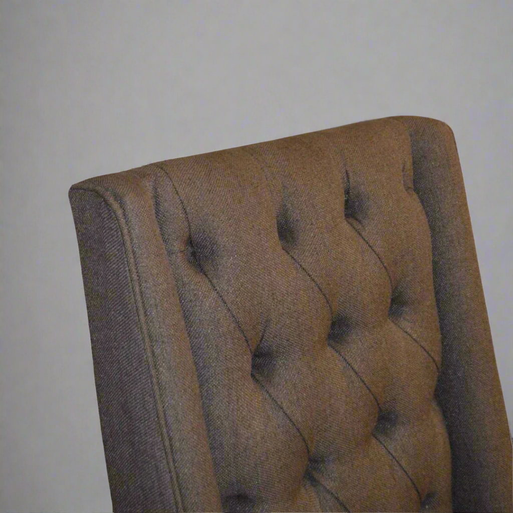 Windsor Deep Button Oak Upholstered Chair: Modern Elegance and Comfort
Experience the perfect blend of style and comfort with the Windsor Deep Button Oak Upholstered Chair. This sleek and modern design features a sturdy oak frame, deep button upholstery, and luxurious brown fabric from Hertex Fabrics.