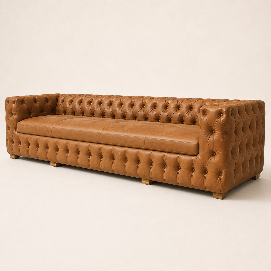 Alaska Fully Buttoned  Couch - opposite three-quarter view
