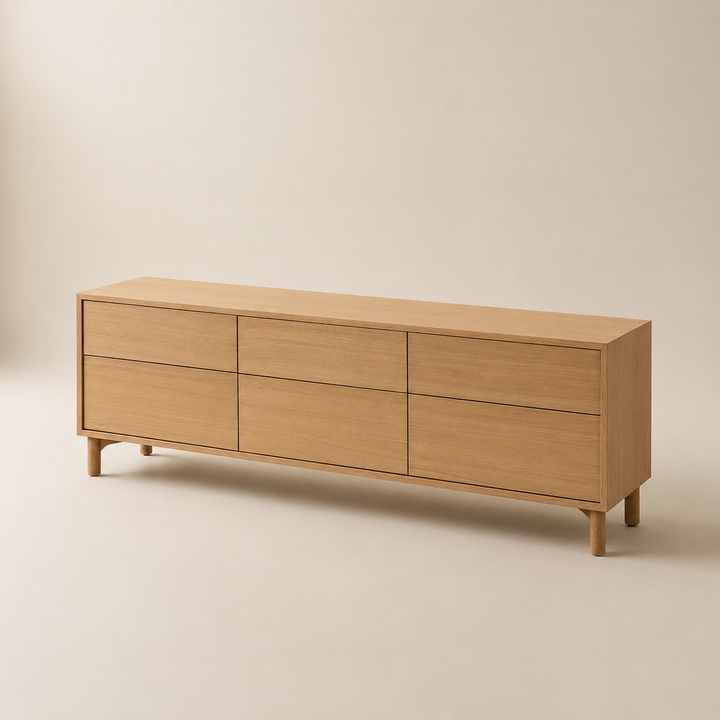 Alaska Oak Plasma Unit — opposite three-quarter view