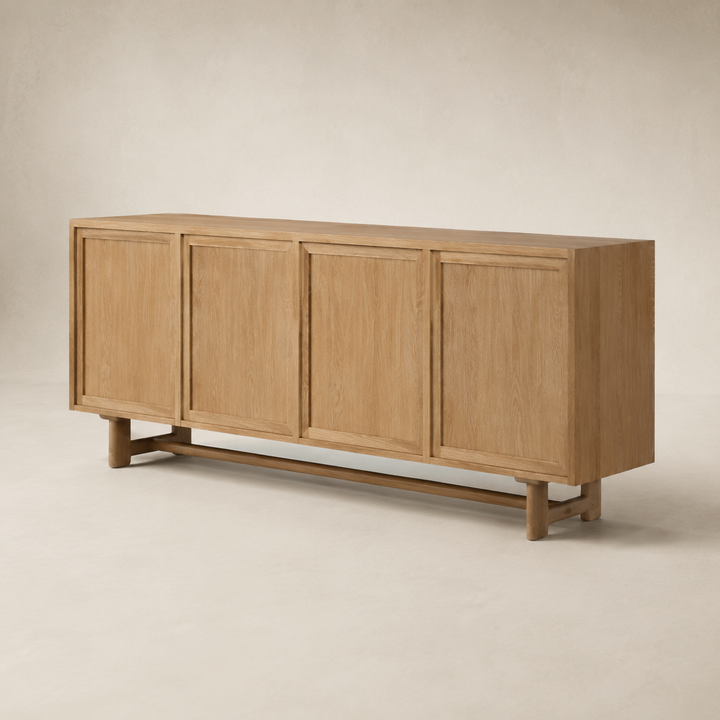 Alexandria Oak server — rear angle