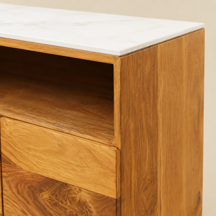 Arizona Oak Server — craftsmanship detail