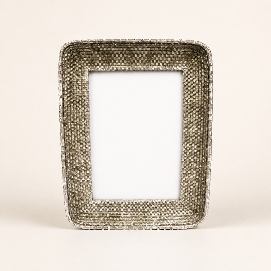 Artworks frame on a warm ivory catalogue background