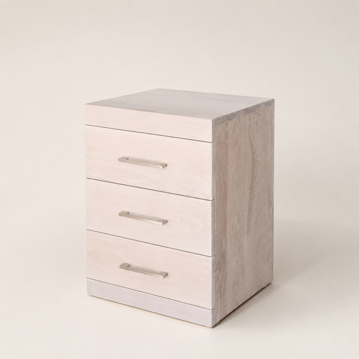 Becca Oak Pedestal — side view