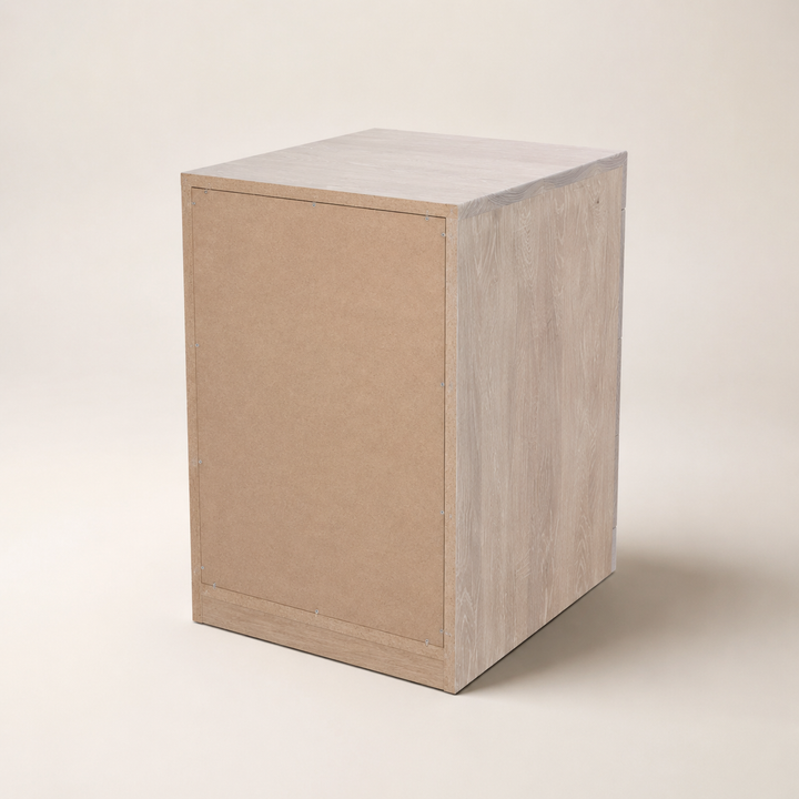 Becca Oak Pedestal — rear view