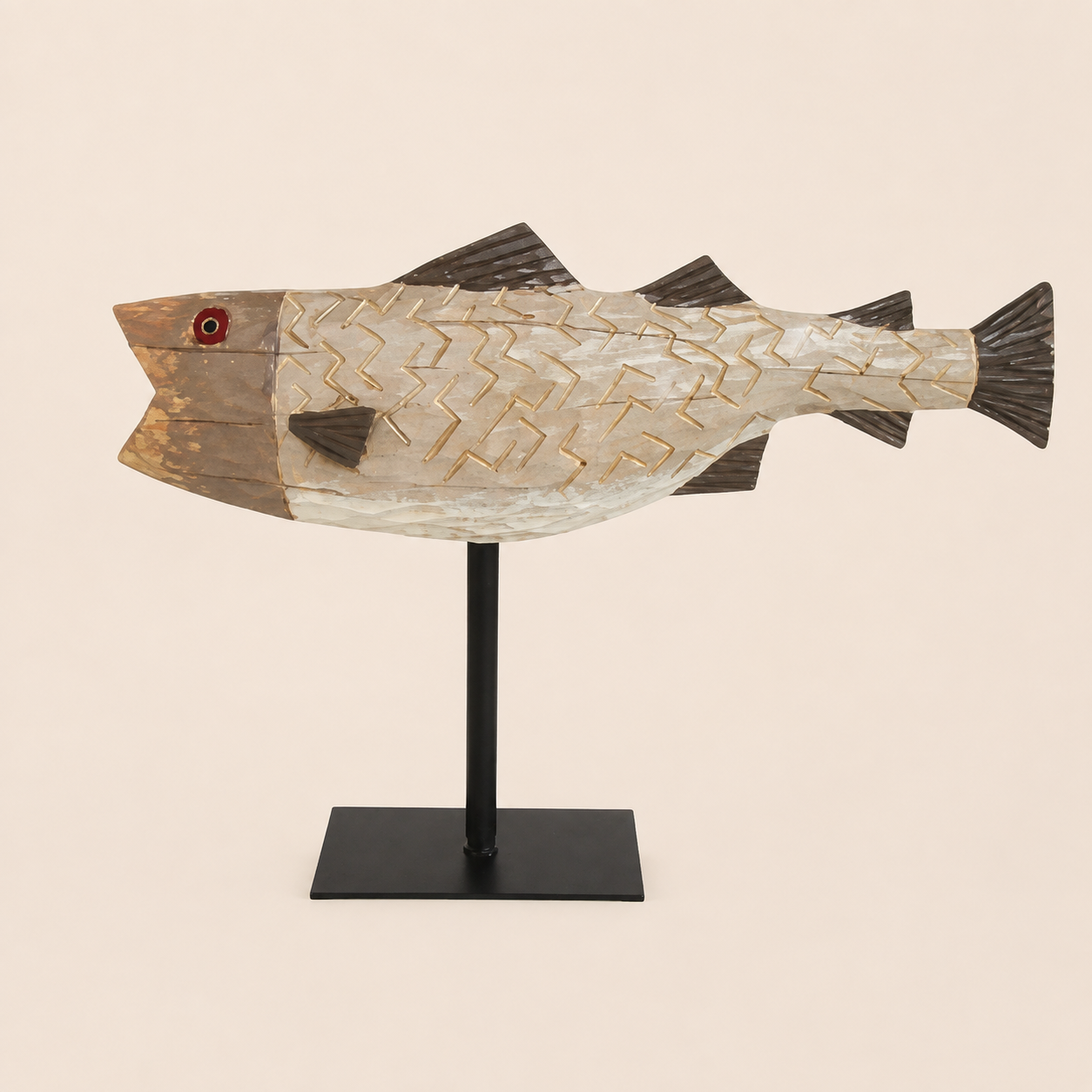 BEIGE FISH ON STAND 29X40CM catalogue view