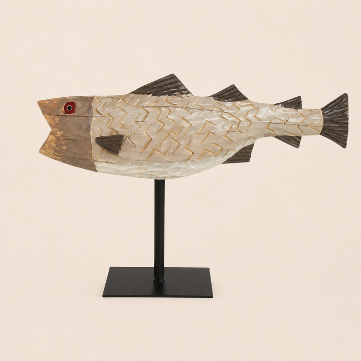 BEIGE FISH ON STAND 29X40CM catalogue view