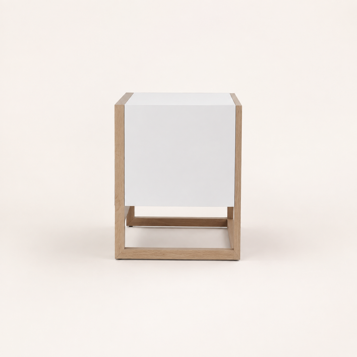 Berger White MDF Pedestal — side profile