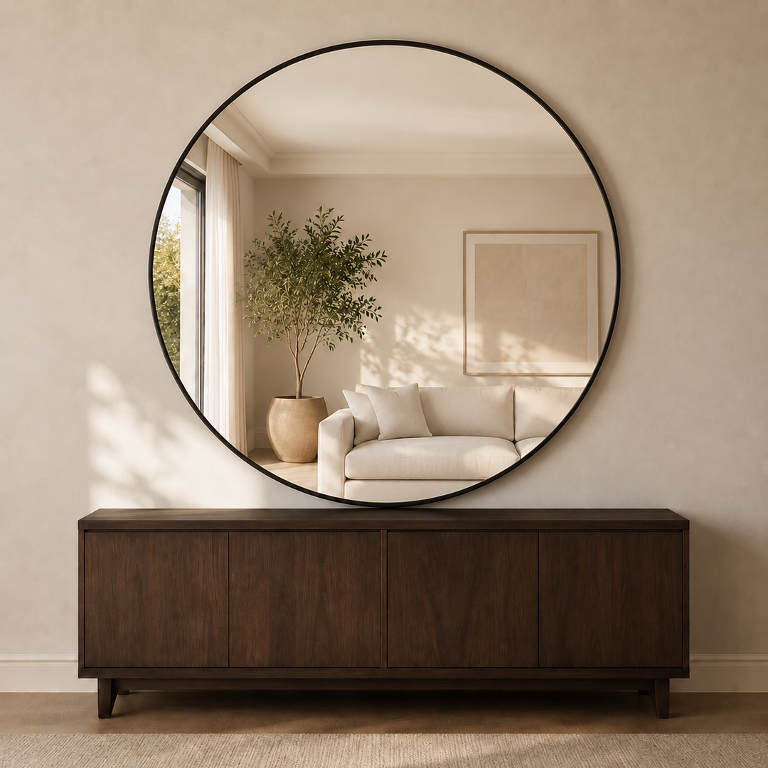Bespoke Round Mirror 1500mm diameter - proportion-correct main view