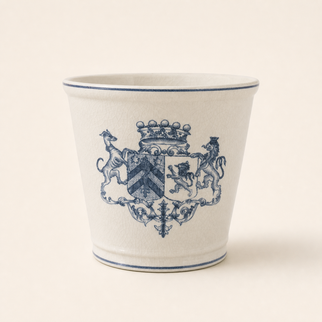 BLUE EMBLEM CRACKLE PLANTER 21.5X23CM - catalogue