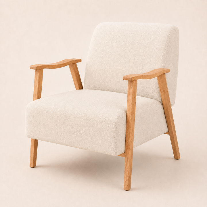 Bordeaux Occasional Chair - Mercis Linen Fabric - opposite three-quarter view