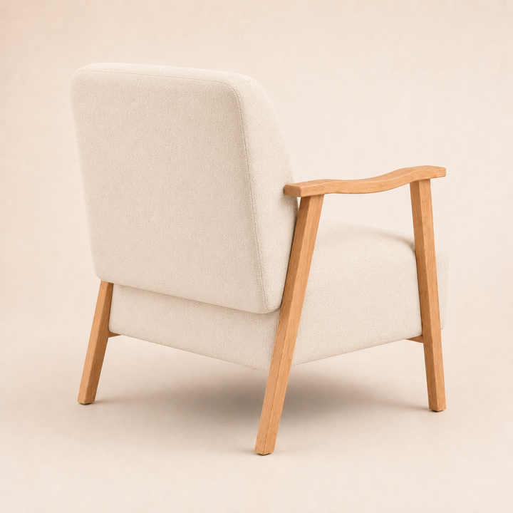 Bordeaux Occasional Chair - Mercis Linen Fabric - rear angle