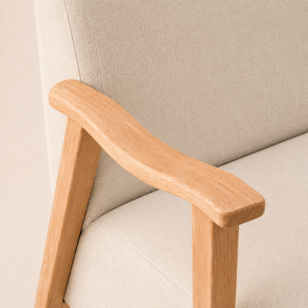 Bordeaux Occasional Chair - Mercis Linen Fabric - craftsmanship detail