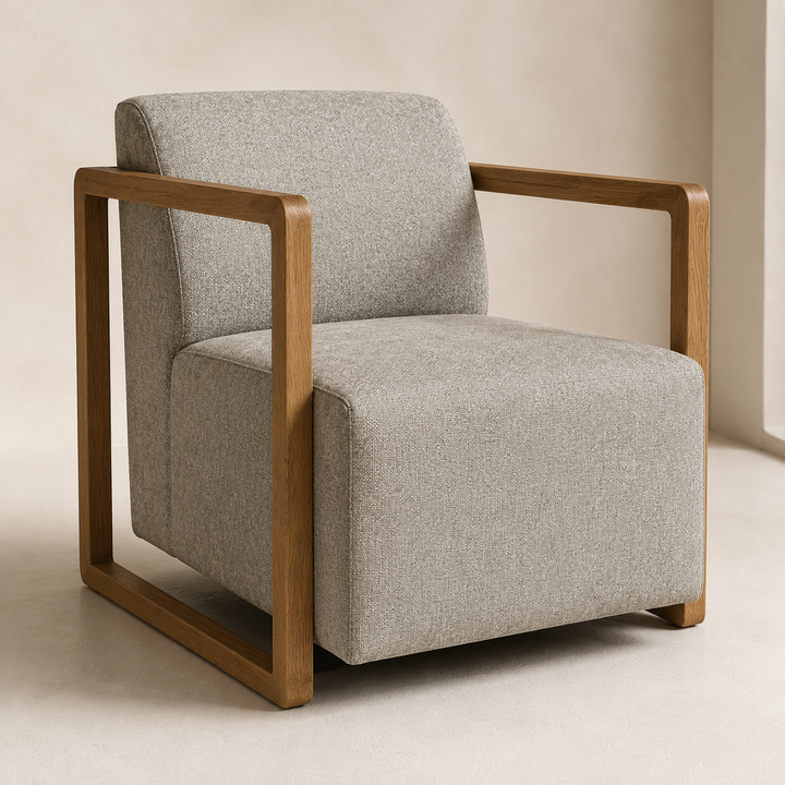 Boston Accent Occasional Chair Oak - opposite three-quarter view