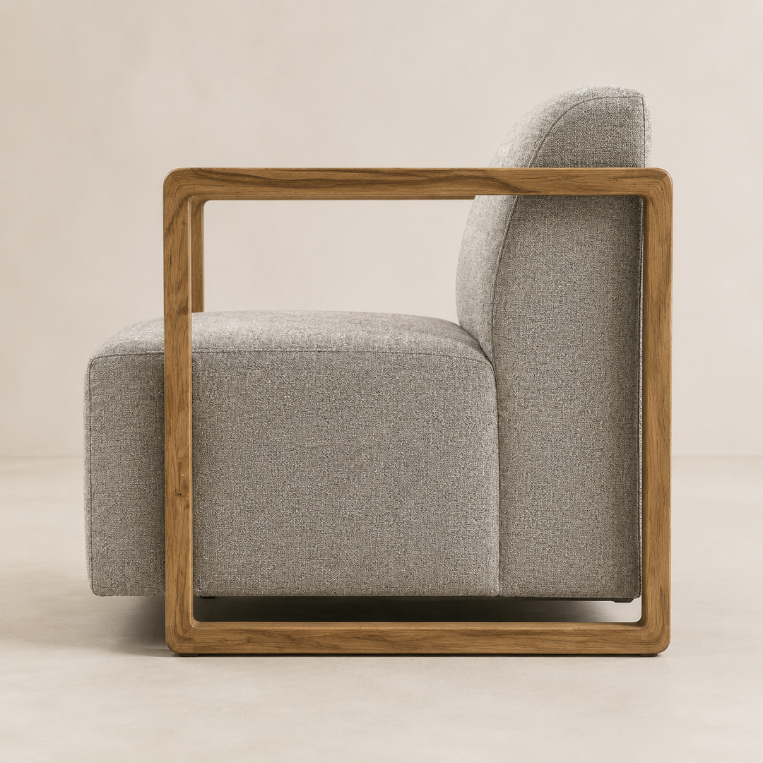 Boston Accent Occasional Chair Oak - side profile