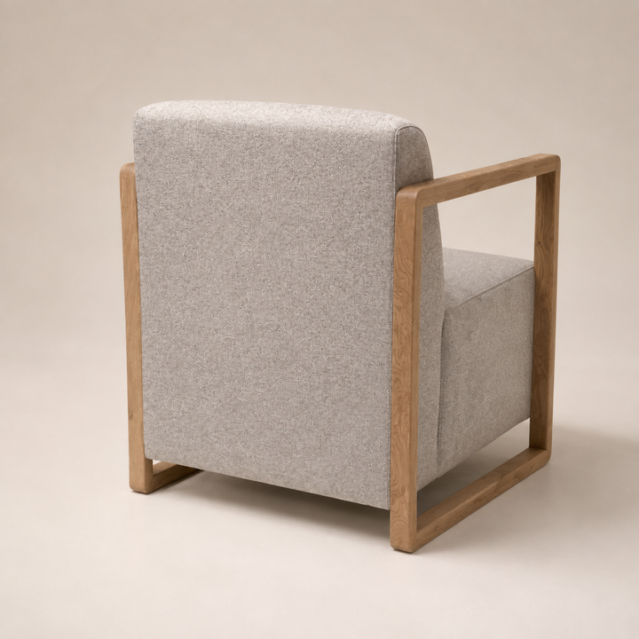 Boston Accent Occasional Chair Oak - rear angle