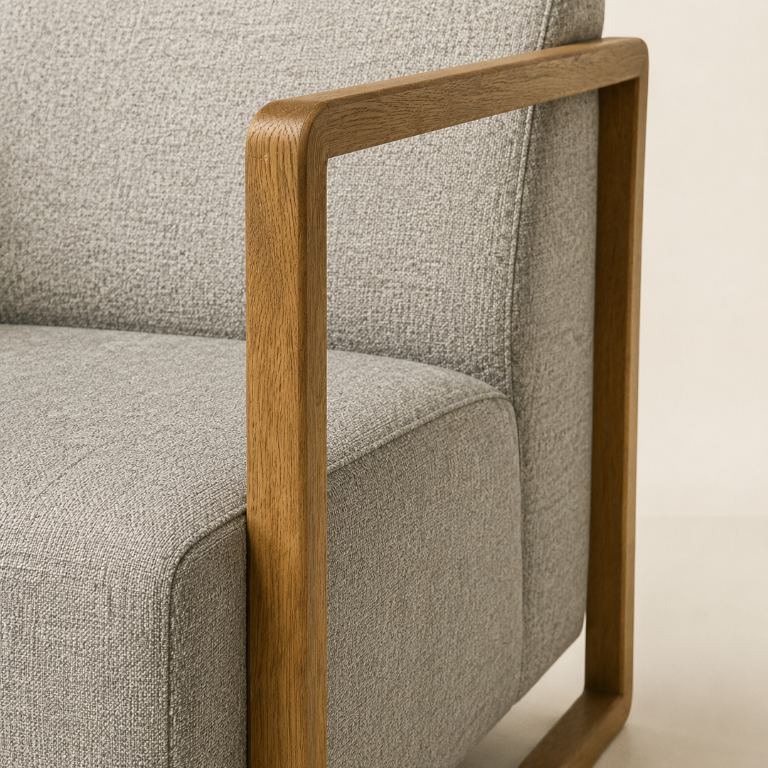Boston Accent Occasional Chair Oak - craftsmanship detail