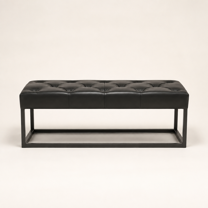 Brooklyn Ottoman deep button mercis leather mania — side profile