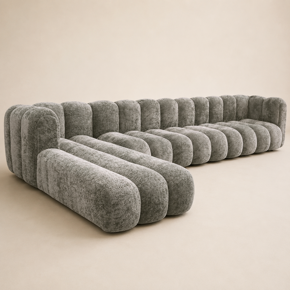Bubble Pewter L Shape Couch 3000mm x 2000mm - main product view