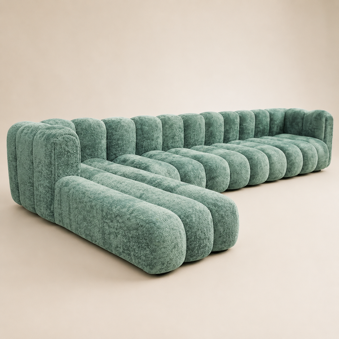 Bubble Scuba L Shape Couch 3000mm x 2000mm - opposite three-quarter view