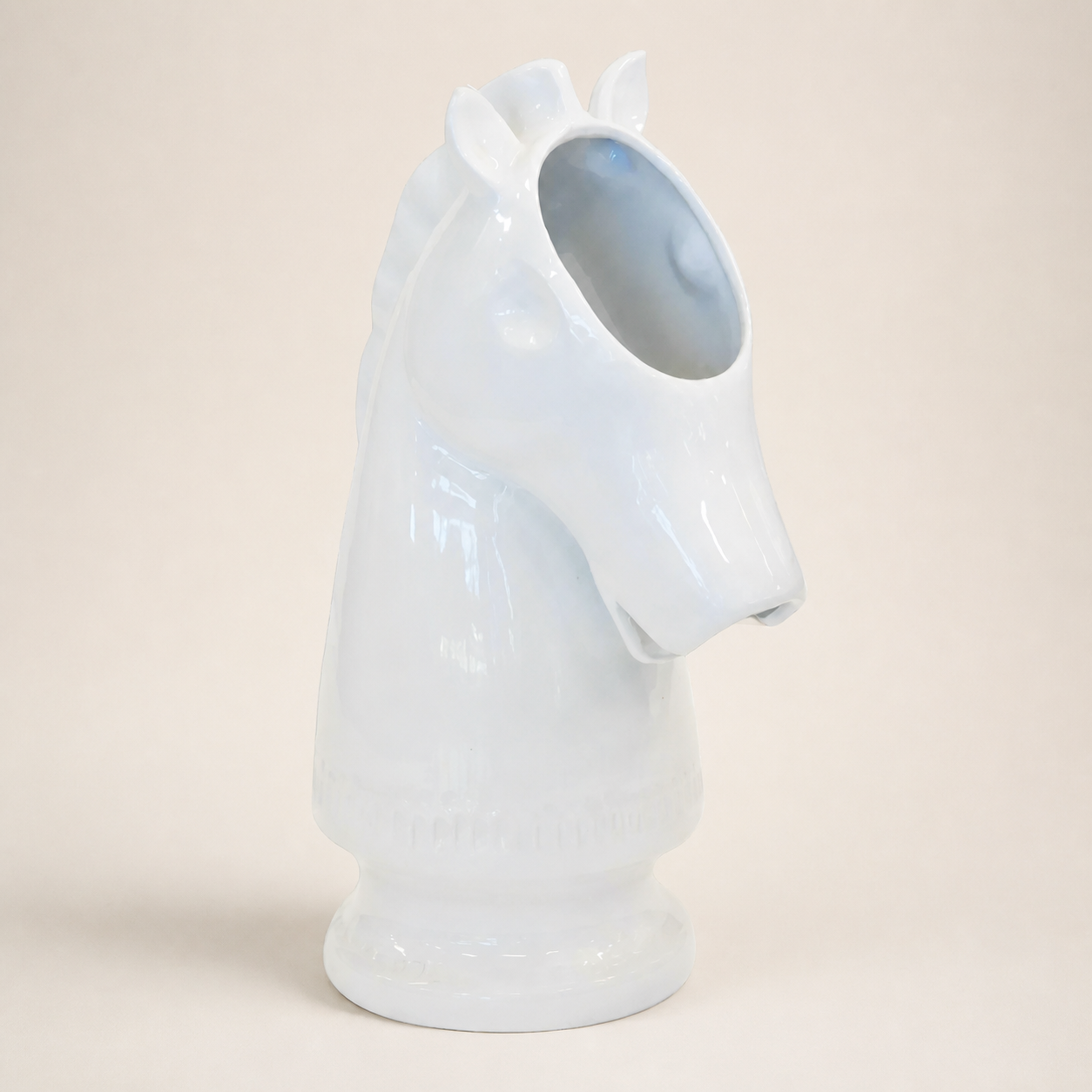 Ceramic horse bust white - catalogue