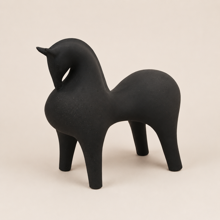 Ceramic Horse Statue Grey — catalogue view