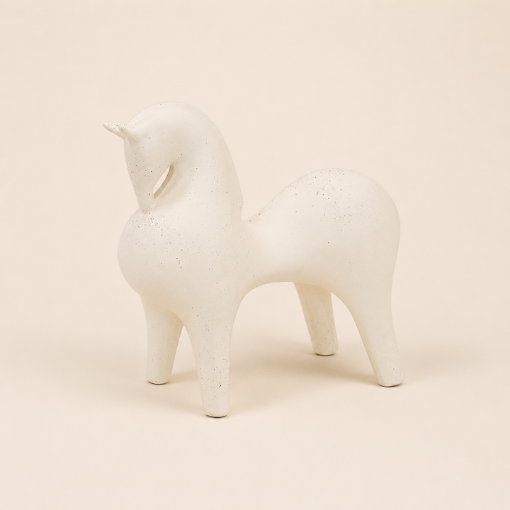 Ceramic Horse Statue White — catalogue view