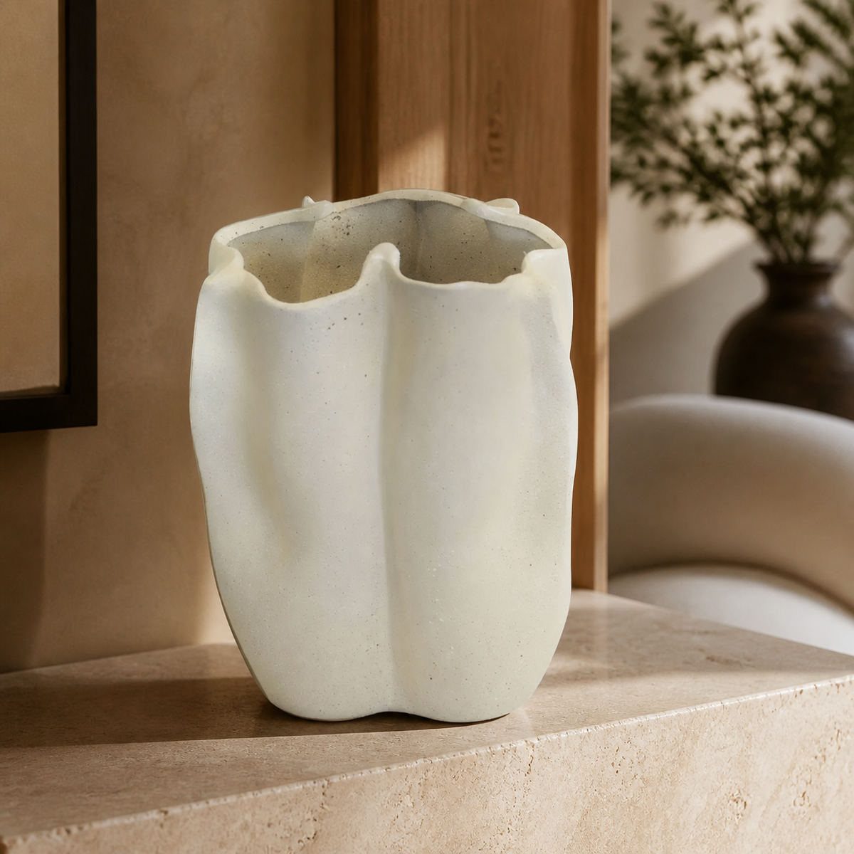 Ceramic sculpture vase large - luxury lifestyle