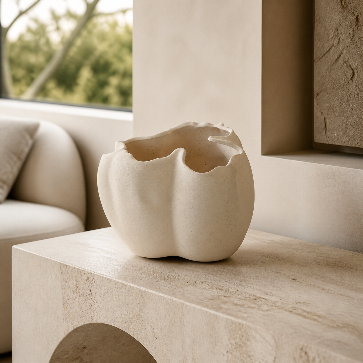 Ceramic sculpture vase medium - luxury lifestyle