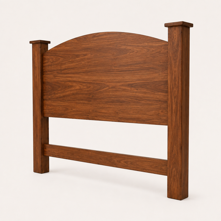 Classic All-Brown Kiaat Headboard - rear angle