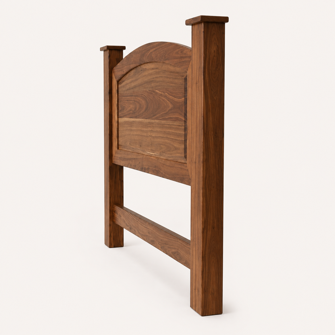 Classic All-Brown Kiaat Headboard - side profile