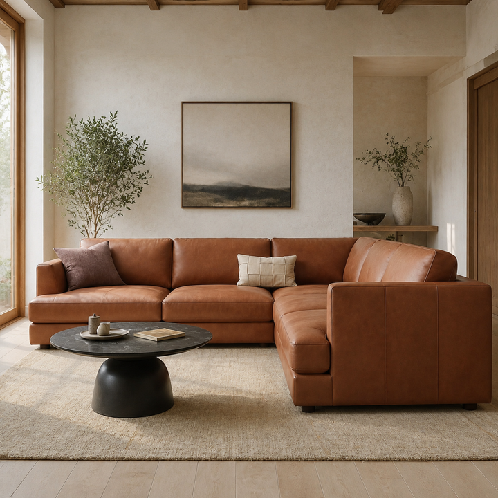 Classic Bespoke Corner Couch 3000x3000mm in a warm luxury South African interior