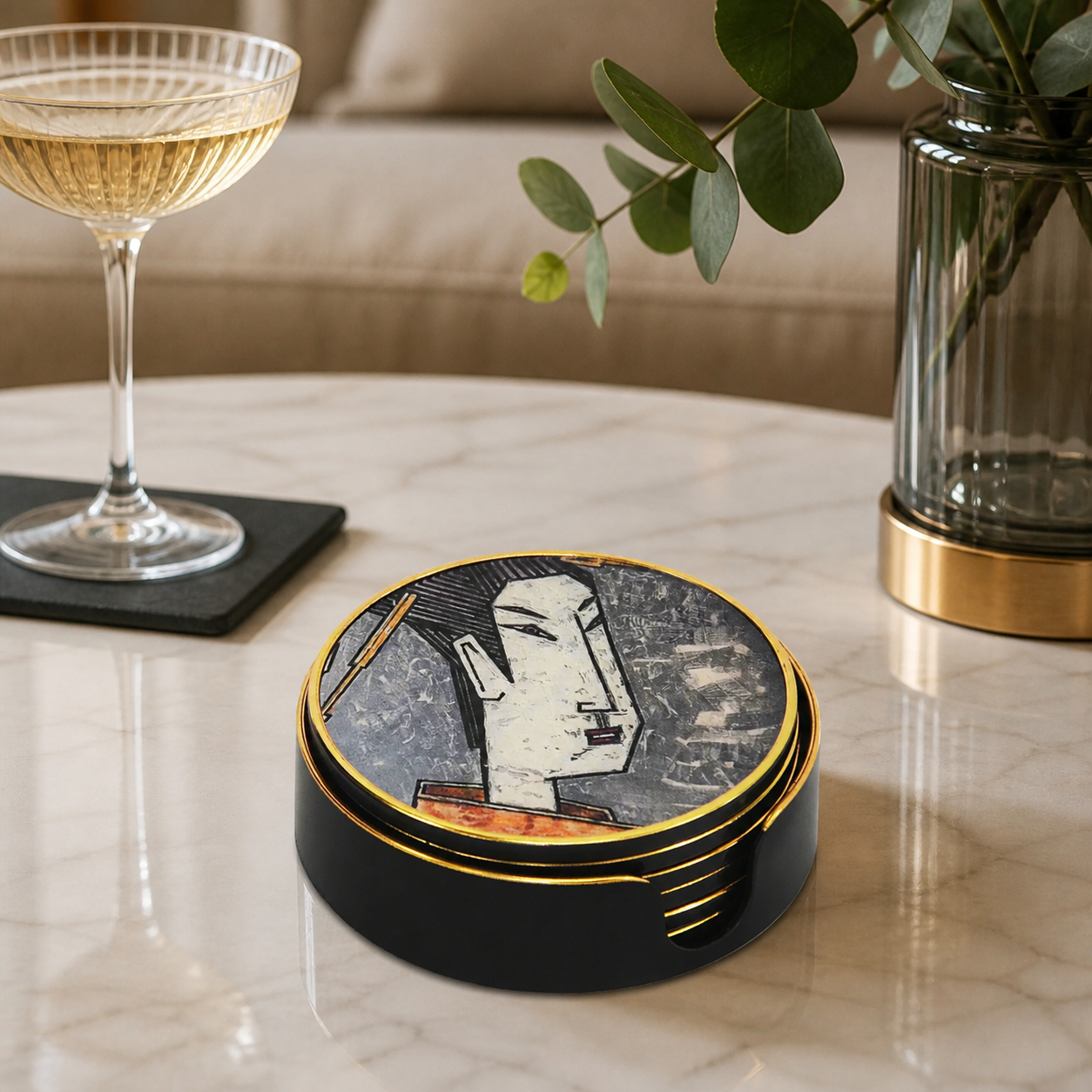 Coaster geisha girl grey set of 6 - luxury lifestyle