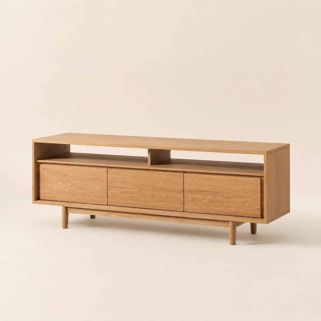 Colorado Oak Plasma Unit — opposite three-quarter view